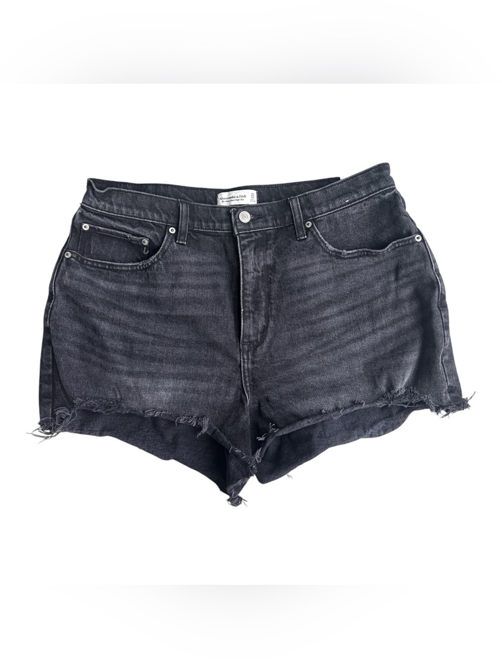 Abercrombie & Fitch Women's Black Distressed Denim Shorts